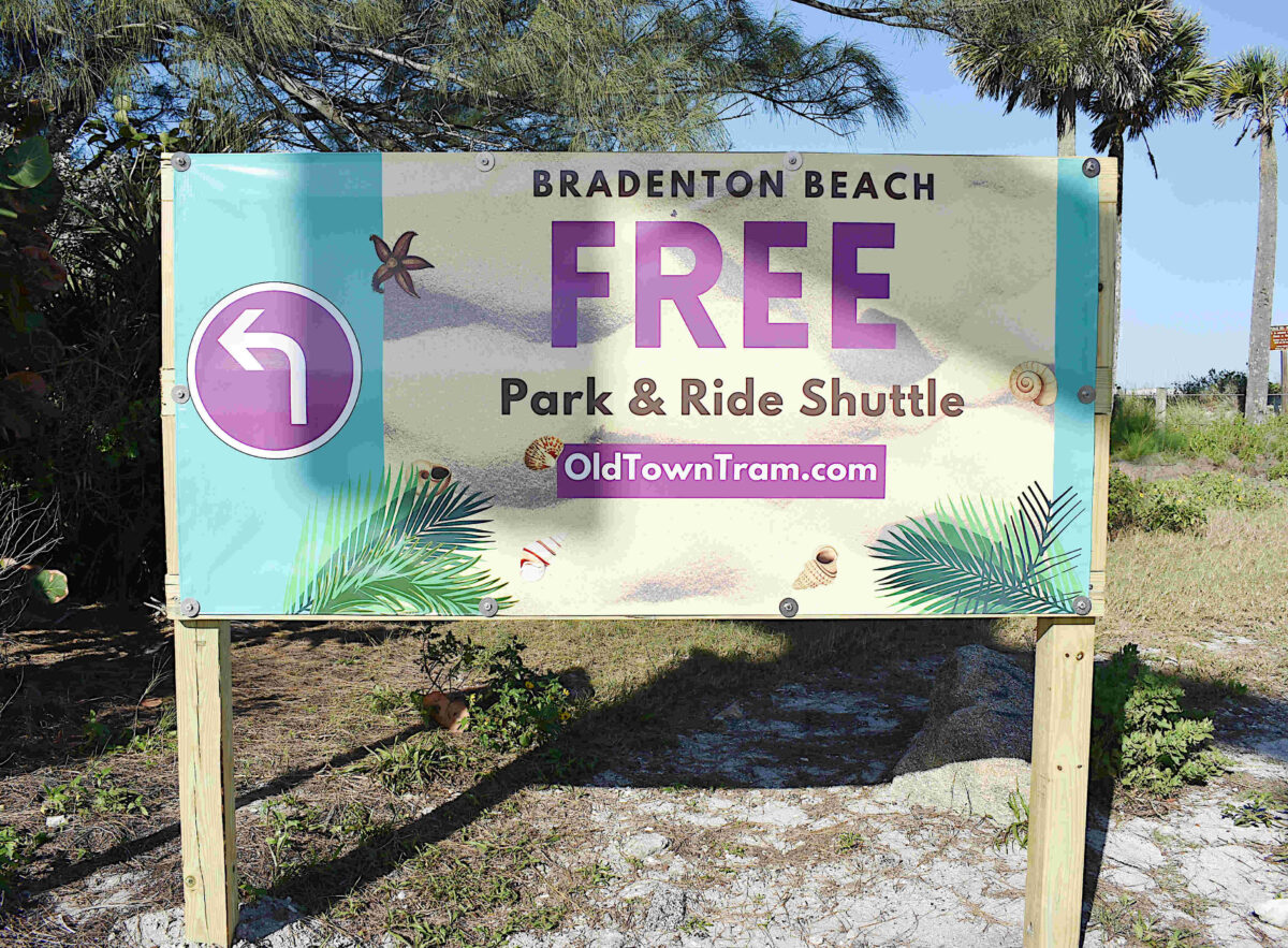 New banners promote Bradenton Beach’s Old Town Tram